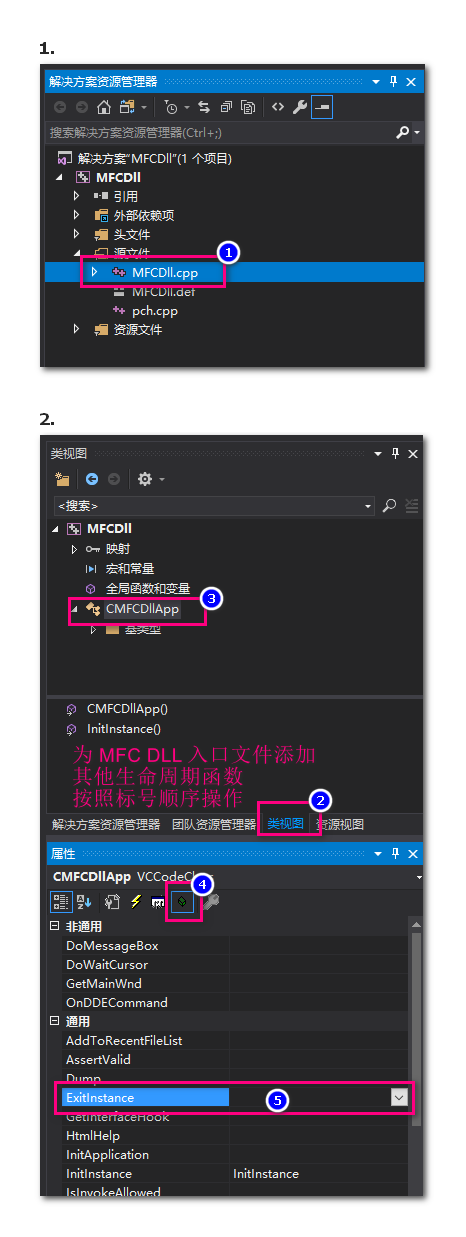 MFCDll添加生命周期函数